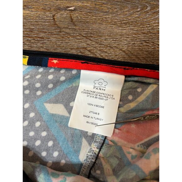 FARM Rio x Anthropologie Carmen peplum tank top blouse parrot print tie shoulder - Picture 9 of 10